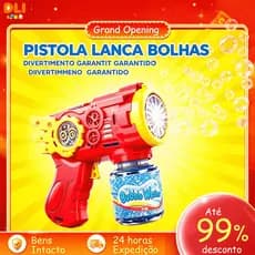 DLI Lança bolha de sabão automática Colorido Brinquedo com luz diversão crianças Festas