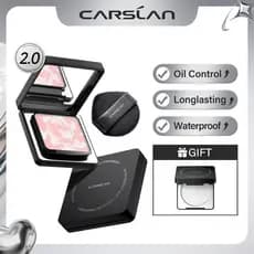 Pronto para Envio [2.0] CARSLAN Pó Compacto Translúcido Black Magnet Soft Focus, Pó Fixador de Longa Duração 24H, Contro