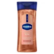 Vaseline Lustrous Glow Sunlight Body Gel Oil, Cor Baunilha Cacau, Contém Lipídios Ultra-Hidratantes e 100% Manteiga de C