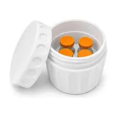 Estojo Porta Ampolas Tirzec Frascos 3ml Organizador 4 Compartimentos Branco