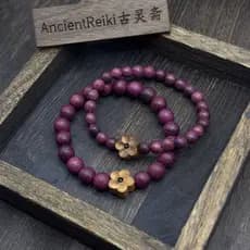 Estilo chinês Retro sândalo novo estilo flor de pêssego pulseira Natural estudante rosário pulseira feminino contas de b