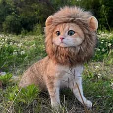 Cross-Border animal de estimação leão chapelaria gato cão engraçado bonito peruca chapéu leão chapelaria Halloween trans