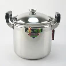 Panela Extra alta de aço inoxidável, panela de sopa espessada aprofundada de grande capacidade, panela de sopa, fogão a