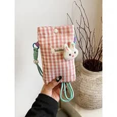 Bonito dos desenhos animados saco do telefone móvel Crossbody doce menina compras na moda leve pequena bolsa de ombro Mi