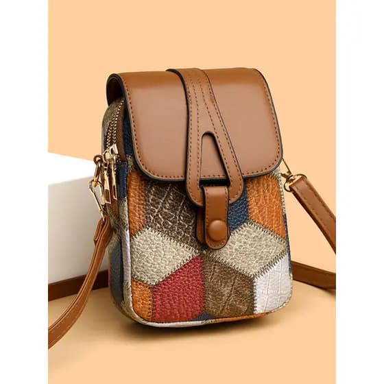 Bolsa de telefone móvel feminina mensageiro 2025 novo estilo multifuncional bolsa de moedas na moda Retro moda All-Match