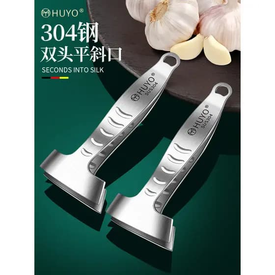 Clipe de descascamento de alho grelhado Manual doméstico peeling 304 aço inoxidável descascador de alho de duas cabeças