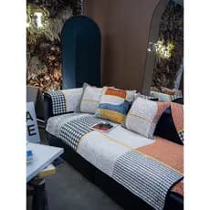 Pierreveludo nórdico Houndstooth sofá almofada luz luxo High-End veludo almofada outono inverno quente sofá toalha capa