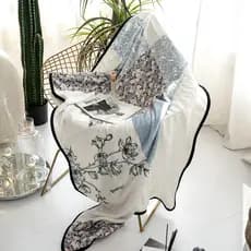 Americano Pastoral fresco casual sofá capa cobertor estilo Mori flor escritório pelúcia estilo fino cobertor casual almo
