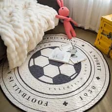 Simples luz estilo de luxo elementos futebol tapete atmosfera criativa moda redonda tapete sala estar quarto Anti-desliz