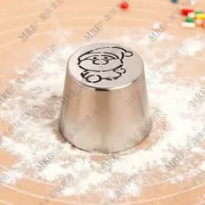 Oversized Santa flor boca dia de natal creme Marshmallow decoração boca ferramenta de cozimento SLXM05