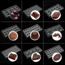 Molde de Chocolate transparente faça você mesmo, ferramenta de cozimento, molde para fazer doces em vários formatos