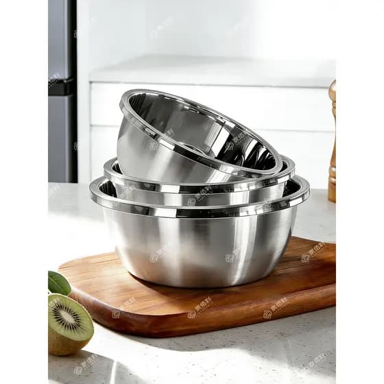 Bacia de aço inoxidável 304 espessada aprofundada bacia de sopa arroz lavagem macarrão cozimento cozinha ovo batendo bac