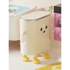 Lixeira de banheiro doméstica, novo estilo, lixeira sanitária com tampa, grande capacidade, cesta de papel dedicada, alt