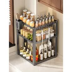 Cozinha canto condimento Rack suporte parede integrado 2026 novo estilo multifuncional bancada canto condimento armazena