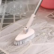 Escova de chão com cabo longo, arte aconchegante, cerdas duras, limpeza de azulejos domésticos, ferramenta útil, escova