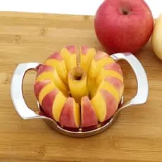 Corte de frutas ferramenta útil 304 aço inoxidável maçã Slicer frutas Split núcleo removedor doméstico ferramenta corte