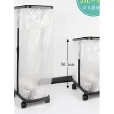 Preto grande Flip lixo rack Cross-Border novo estilo com polia retrátil simples lixo rack de armazenamento de grande cap