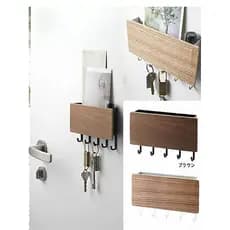 Estilo de madeira maciça simples porta de entrada gancho entrada chave Rack de armazenamento porta fixado na parede pequ