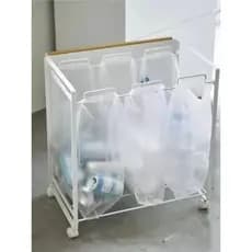 Yamazaki yamazaki indústria estilo japonês portátil classificação rack de lixo pendurado saco de lixo cabide rack de arm