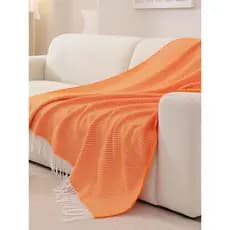 Quarto sofá luz luxo laranja xale cobertor modelo toalha de quarto cobertor decorativo capa de sofá cobertor cama final