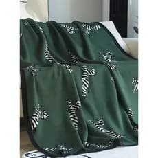 Luz de luxo estilo Retro Zebra Jacquard Casual cobertor capa cobertor cabeceira Nap ar condicionado cobertor sala estar