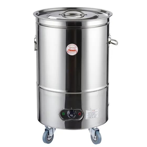 Balde comercial de isolamento de arroz de aço inoxidável de grande capacidade Aquecimento elétrico Balde de temperatura