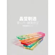 Régua de palma Weixin Ruyi cor régua doce cor m5 manual Mini escala régua onda transparente pequena régua