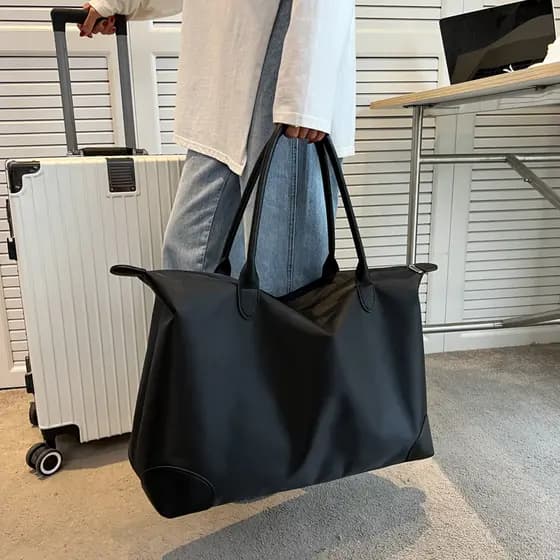 Bolsa de viagem portátil de grande capacidade, versão coreana, cor sólida, viagem de negócios, bagagem, armazenamento, e