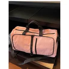 Bolsa de viagem dobrável de grande capacidade, feminina, portátil, leve, bolsa de bagagem de viagem de negócios, armazen