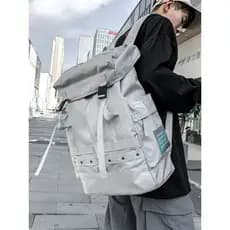 Mochila masculina de grande capacidade, japonesa, roupa de rua, bolsa de viagem, computador, escola secundária, estudant