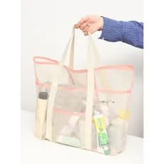 Saco de natação de gaze de grande capacidade saco de armazenamento de banho feminino viagem portátil saco de compras de