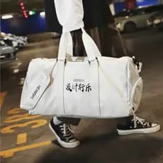 Influencer Bolsa de viagem estilo Hong Kong feminina de grande capacidade Bolsa de bagagem de viagem de negócios Posição
