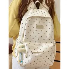 Doce estilo Preppy Polka Dot mochila feminina 2026 novo estilo leve estudante universitário Campus mochila feminina pequ