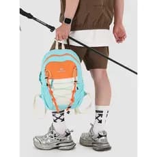 Esportes ao ar livre contraste cor mochila das mulheres dos homens leve saco de escalada viagem moda 2026 novo estilo vi
