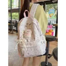 Desenhos animados impressão mochila mochila feminino estudante mochila bonito grande capacidade de alto valor estilo jap