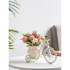 Decoração de sala de estar Flor artificial Floral Flor artificial Pequenos ornamentos Flor de seda interna Buquê de plás