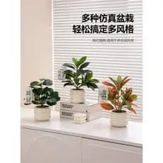 Simulação planta verde High-End sentimento realista flor Artificial biônica planta verde pequeno vaso de plantas livro d