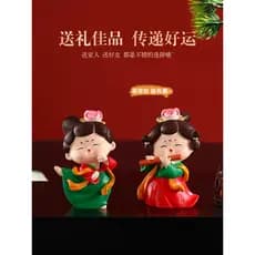 Haixian Cultural criativa lembranças antigo Tang senhoras pequenos ornamentos escritório decorações de mesa presentes an