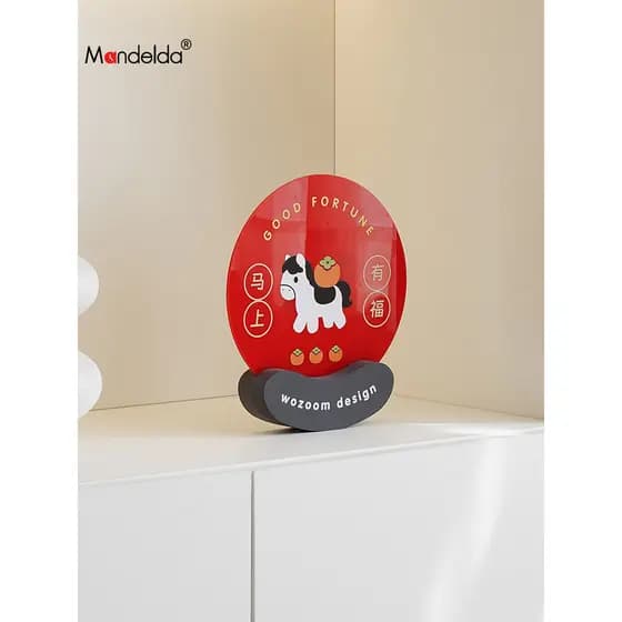 Fique rico imediatamente entrada criativa decoração de mesa sala estar armário TV vinho dinheiro luz luxo