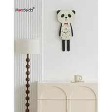 Panda completo relógio de parede sala estar 2026 novo estilo luz luxo simples influenciador doméstico criativo relógio p