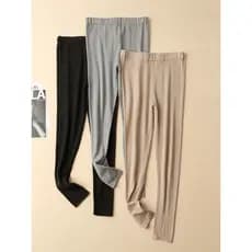 Outono inverno estilo seda amoreira lã de seda calças térmicas Leggings calças compridas versão espessada pele-amigável