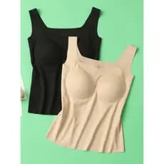 Seda amoreira seda sem desgaste roupa interior sutiã de uma peça colete feminino camiseta Bottoming interior superior Cl