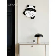 Emitoog marca coreana Panda relógio de parede sala estar casa arte criativa relógio pendurado na parede 2026 novo estilo