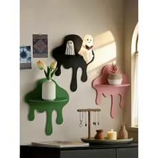 Rack de parede colorido nuvem menina coração pendurado na parede casa quarto multifuncional criativo decoração de parede
