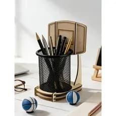 Suporte de caneta de escritório criativo suporte de basquete caixa de armazenamento de mesa estudante papelaria multifun