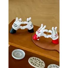 Criativo Mickey coração mão ornamentos casa ornamentos de mesa ornamentos pulseira colar anel pingente cabide armazename