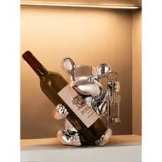 Armário de vinho de urso violento criativo Rack de vinho tinto decoração para casa sala de estar armário de TV decoração