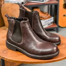 Ami Khaki Retro Chelsea Botas Martin Botas Indústria Pesada Lavável Equitação Botas De Couro Botas Masculinas Top Lay