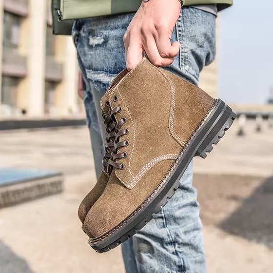 Retro Martin botas masculinas botas gerais camurça couro deserto botas curtas botas de couro meados de superior sapatos