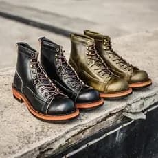Amika Botas gerais de dedo redondo Goodyear Retro Martin Botas masculinas de cano alto Botas de paraquedas de rosto curt